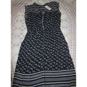 nwt Loft navy stripe floral tunic dress ladies XXXS petite